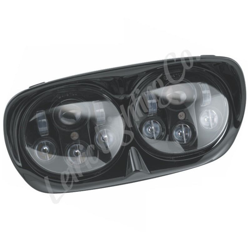 Letric Lighting 98-13 Glide Models LED Black Headlight & Housing Dual 5.75 Projector Lamps - SMINKpower Performance Parts LETLLC-LRHP-BB Letric Lighting