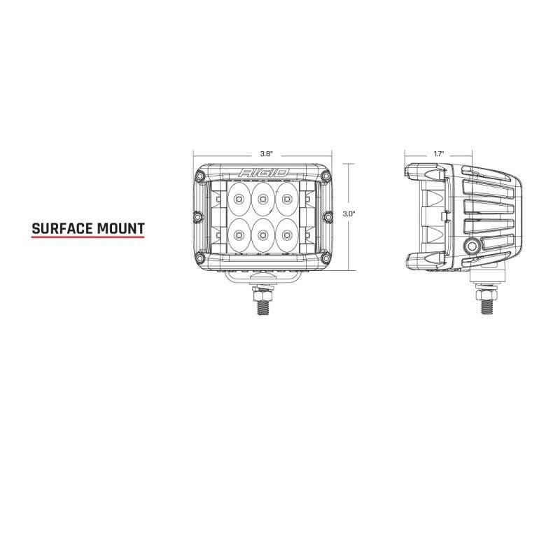 Rigid Industries D-SS Spot w/ Amber PRO Lens (Pair) - SMINKpower Performance Parts RIG262214 Rigid Industries