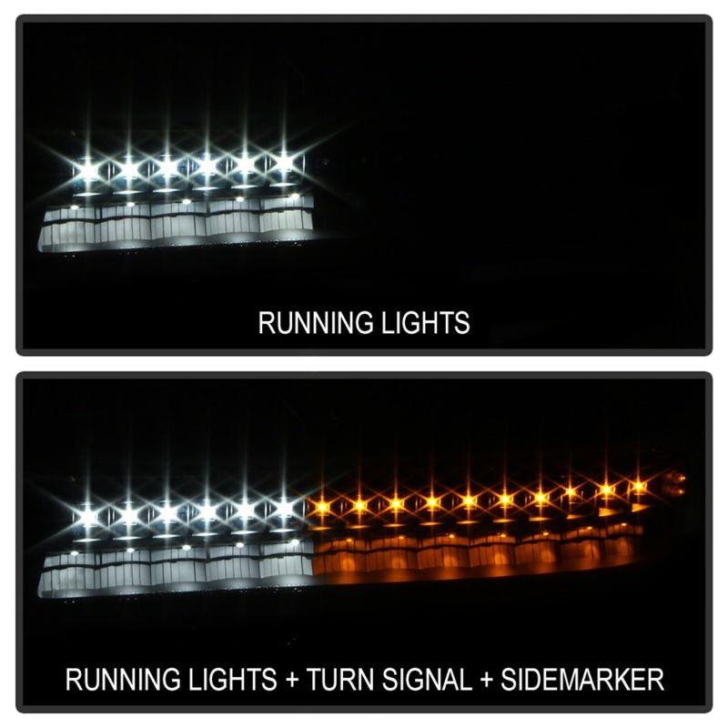 xTune GMC Sierra 99-06 /Yukon 00-06 Headlights & LED Bumper Lights - Black HD-JH-GS99-LED-SET-BK-Headlights-SPYDER-SPY9037399-SMINKpower Performance Parts