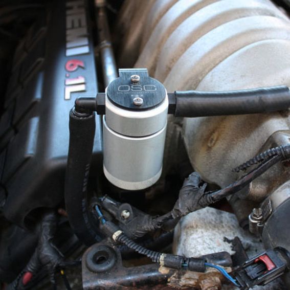 J&L 05-10 Dodge Charger 6.1L Hemi Passenger Side Oil Separator 3.0 - Black Anodized-Oil Separators-J&L-JLT3062P-C-SMINKpower Performance Parts