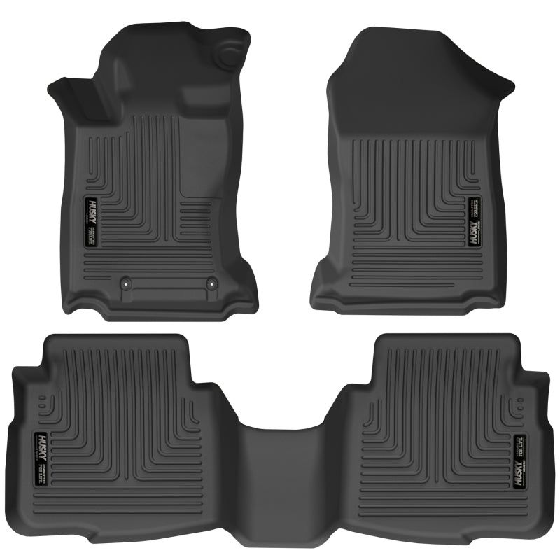 Husky Liners 2020 Subaru Legacy/Outback WeatherBeater Black Front & 2nd Seat Floor Liners-Floor Mats - Rubber-Husky Liners-HSL95541-SMINKpower Performance Parts