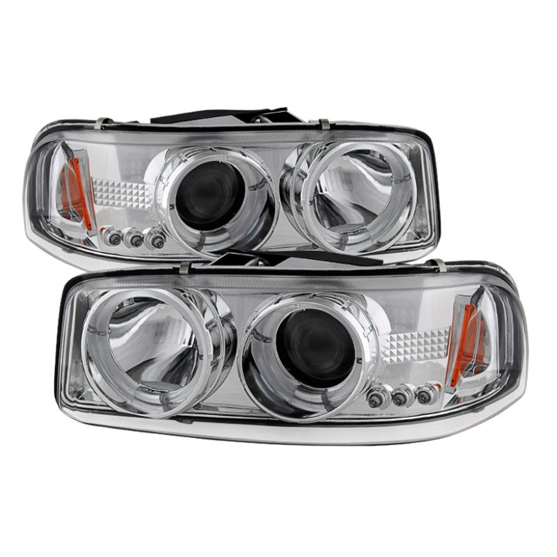 Spyder GMC Sierra 1500/2500/3500 99-06 Projector Headlights LED Halo LED Chrome PRO-YD-CDE00-HL-C-Headlights-SPYDER-SPY5009364-SMINKpower Performance Parts