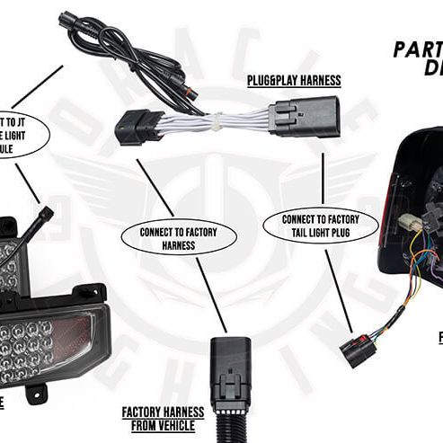 Oracle Plug & Play Wiring Adapter for Jeep Gladiator JT Reverse Lights - SMINKpower Performance Parts ORL5880-504 ORACLE Lighting