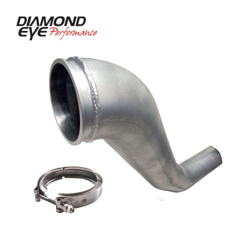 Diamond Eye KIT 4in DWNP HX40 TURBO-DIRECT FLANGE W/ V-Band CLAMP AL DODGE 94-02-Downpipes-Diamond Eye Performance-DEP221043-SMINKpower Performance Parts