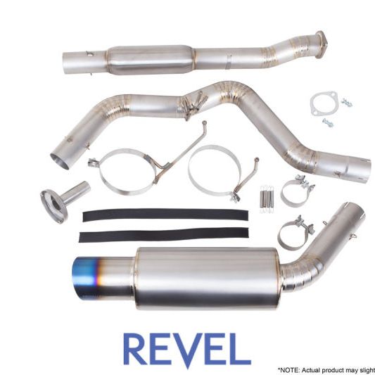 Revel 15-21 WRX/STi 11-14 WRX STi 08-14 WRX Ultra Ti Titanium Single Exit Catback Exhaust - SMINKpower Performance Parts RVLT60188R Revel