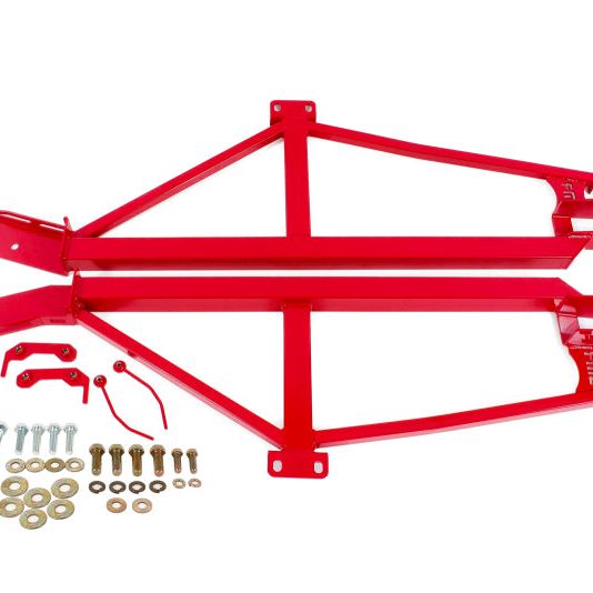 BMR 93-02 F-Body Non-Convertible Bolt-On 4-Point Subframe Connectors - Red-Chassis Bracing-BMR Suspension-BMRSFC019R-SMINKpower Performance Parts