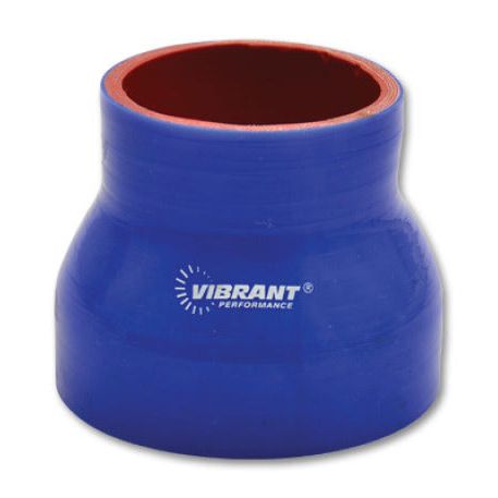 Vibrant 4 Ply Reinforced Silicone Transition Connector - 3in I.D. x 3.25in I.D. x 3in long (BLUE) - SMINKpower Performance Parts VIB2760B Vibrant