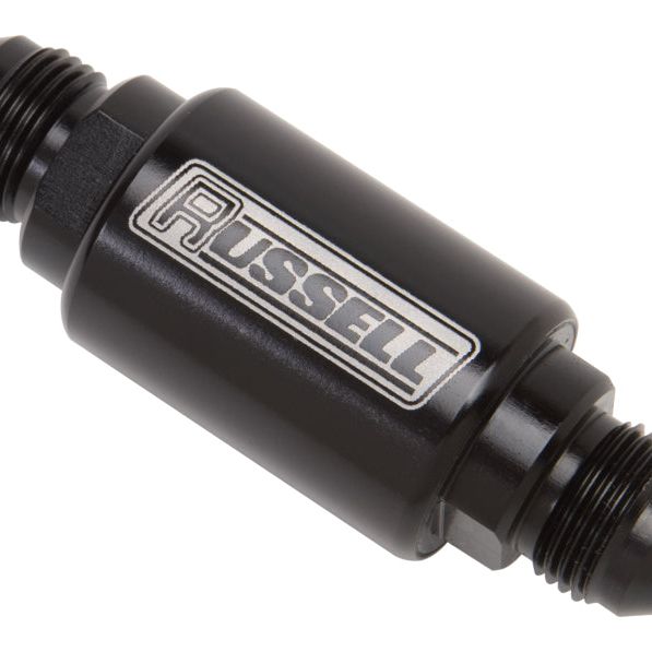 Russell Performance Black Anodized (3in Length 1-1/4in dia. -6 male inlet/outlet) - SMINKpower Performance Parts RUS650133 Russell
