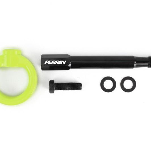 Perrin 2022 Subaru WRX / 18-21 Crosstrek / 14-21 Forester Tow Hook Kit (Front) - Neon Yellow-Tow Hooks-Perrin Performance-PERPSP-BDY-237NY-SMINKpower Performance Parts
