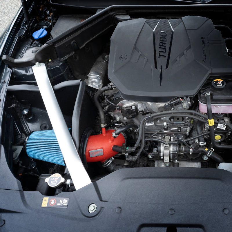 Injen 22-23 Kia Stinger 2.5L Turbo L4 Wrinkle Red Short Ram Tuned Intake System - SMINKpower Performance Parts INJSP1352WR Injen