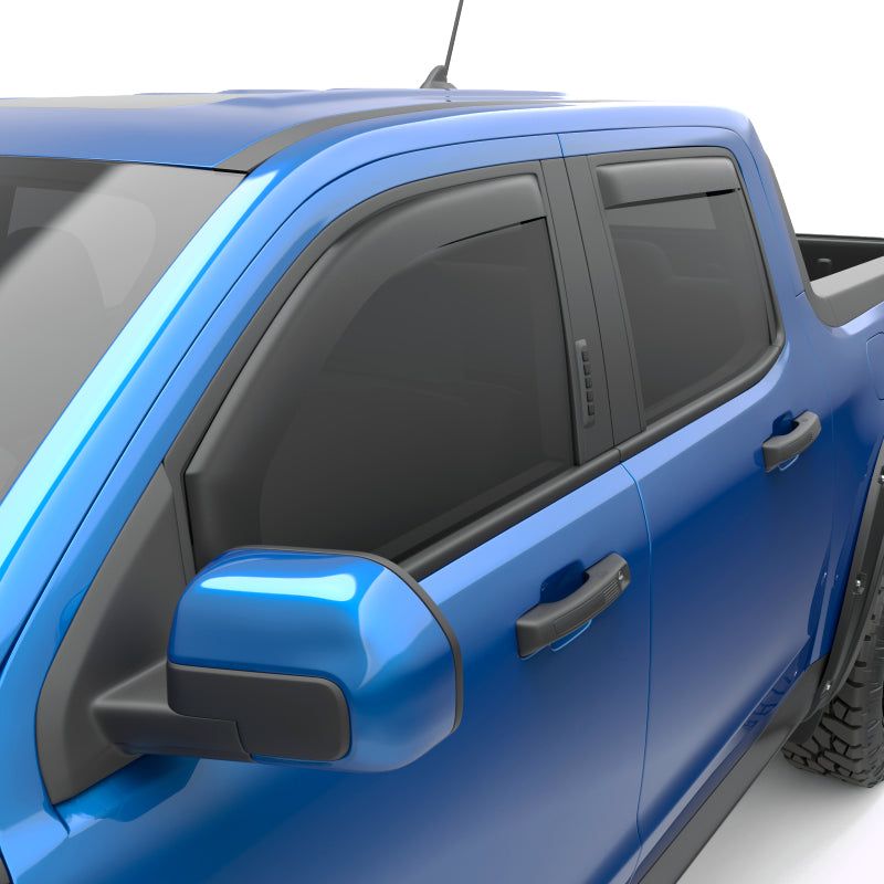 EGR 2022+ Ford Maverick In Channel Window Visors Front/Rear Set - Matte Black Crew Cab-Wind Deflectors-EGR-EGR573595-SMINKpower Performance Parts