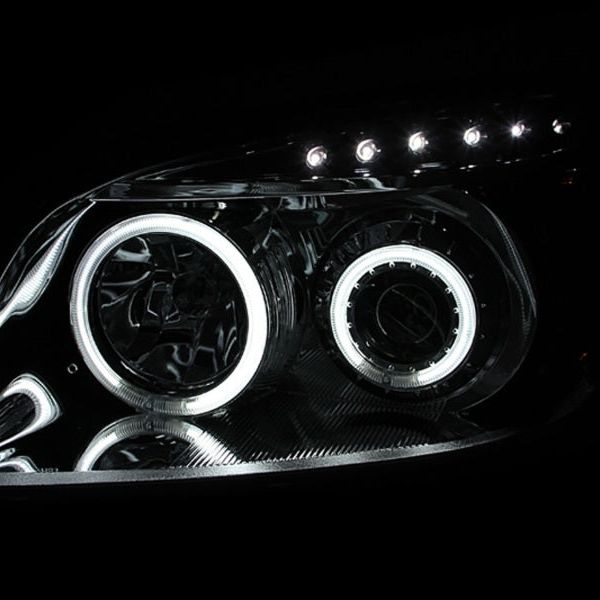 ANZO 2006-2008 Toyota Rav4 Projector Headlights w/ Halo Black-Headlights-ANZO-ANZ111120-SMINKpower Performance Parts