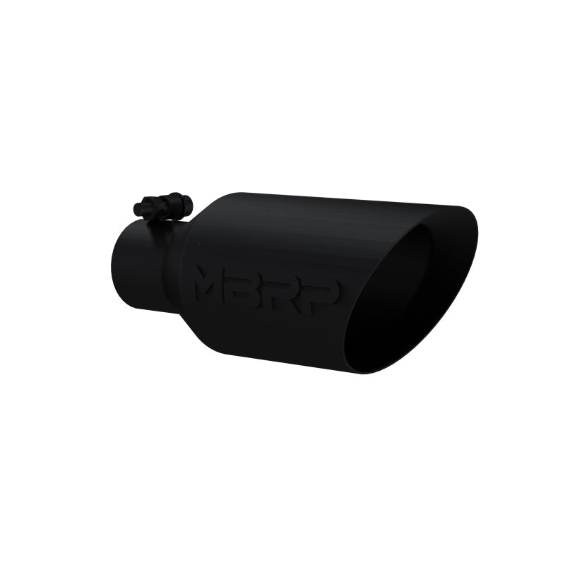 MBRP Universal Dual Wall Angle Rolled End Tip 4-1/2in OD / 2-1/2in Inlet / 11in Length - Black-Tips-MBRP-MBRPT5161BLK-SMINKpower Performance Parts