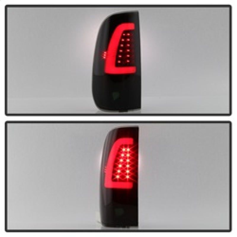 xTune 97-03 Ford F-150 Light Bar LED Tail Lights - Black Smoke (ALT-ON-FF15097-LBLED-BSM)-Tail Lights-SPYDER-SPY9038501-SMINKpower Performance Parts