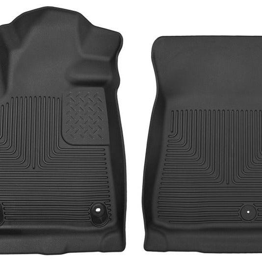 Husky Liners 12-14 Toyota Tundra Pickup(Crew / Ext / Std Cab) X-Act Contour Black Front Floor Liners-Floor Mats - Rubber-Husky Liners-HSL53711-SMINKpower Performance Parts