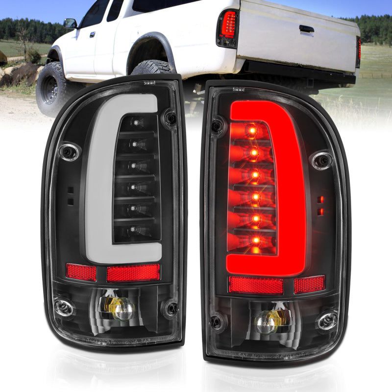 ANZO 95-00 Toyota Tacoma LED Taillights Black Housing Clear Lens (Pair)-Tail Lights-ANZO-ANZ311353-SMINKpower Performance Parts