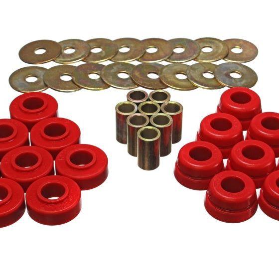 Energy Suspension Gm Body Mount Set W/Hardware - Red-Bushing Kits-Energy Suspension-ENG3.4126R-SMINKpower Performance Parts