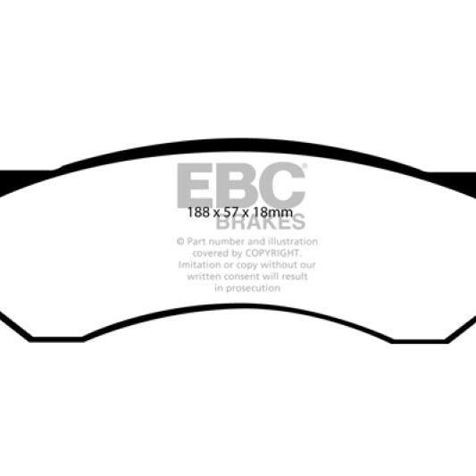 EBC 06-11 Dodge Ram 1500 Mega Cab 2WD Yellowstuff Rear Brake Pads-Brake Pads - Performance-EBC-EBCDP41729R-SMINKpower Performance Parts