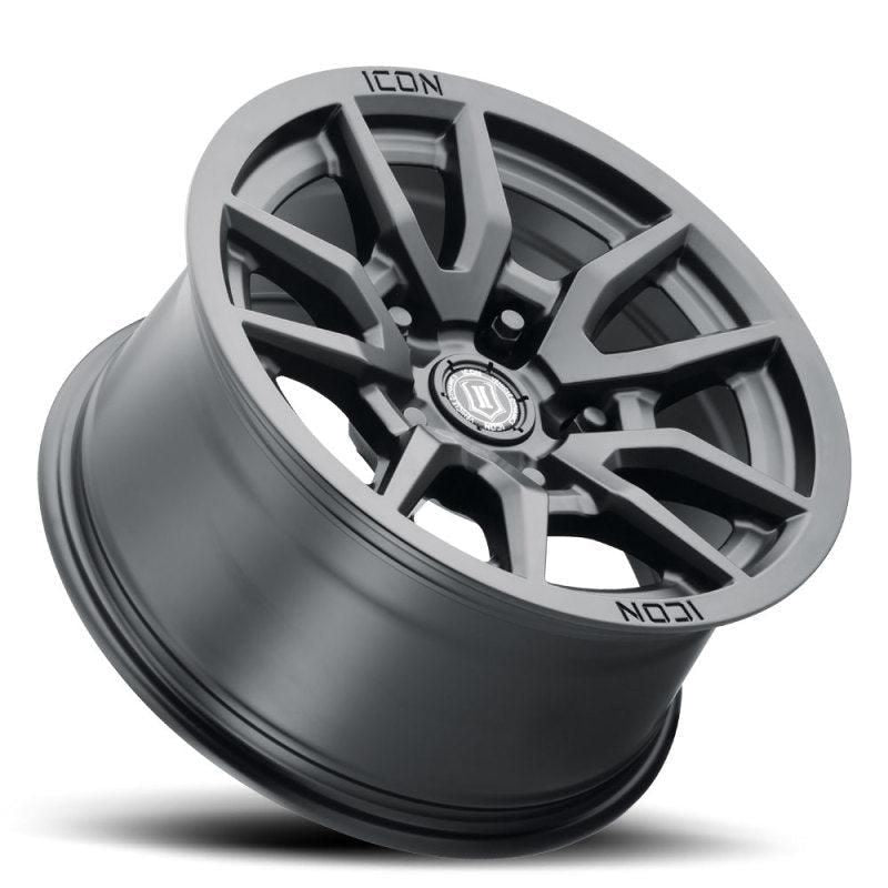 ICON Vector 5 17x8.5 5x5 -6mm Offset 4.5in BS 71.5mm Bore Satin Black Wheel - SMINKpower Performance Parts ICO2617857345SB ICON