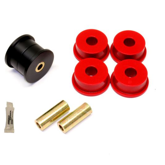 BMR 12-15 5th Gen Camaro Differential Mount Bushing Kit (Poly/Delrin Combo) - Black/Red-Differential Bushings-BMR Suspension-BMRBK046-SMINKpower Performance Parts