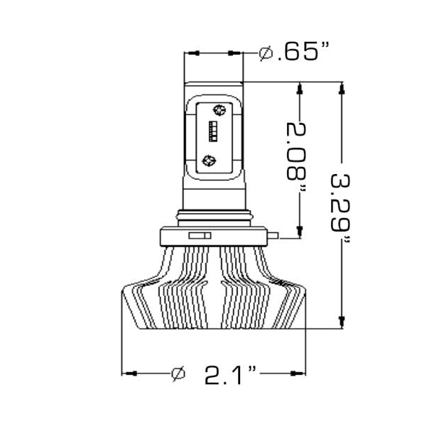 Oracle 9005 4000 Lumen LED Headlight Bulbs (Pair) - 6000K - SMINKpower Performance Parts ORL5239-001 ORACLE Lighting