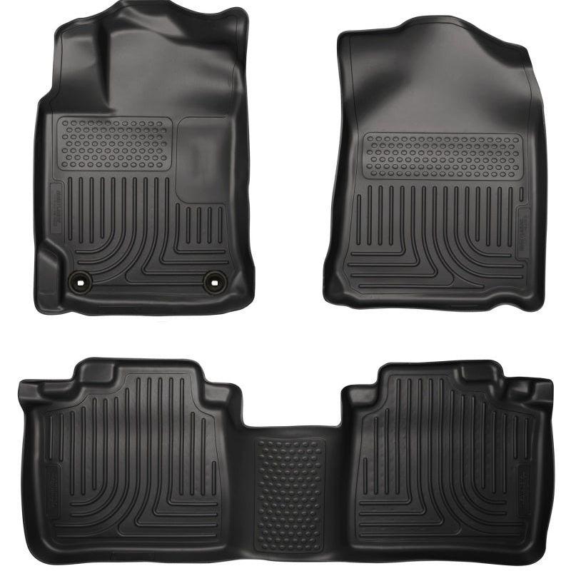 Husky Liners 2012 Toyota Camry WeatherBeater Combo Black Floor Liners-Floor Mats - Rubber-Husky Liners-HSL98901-SMINKpower Performance Parts