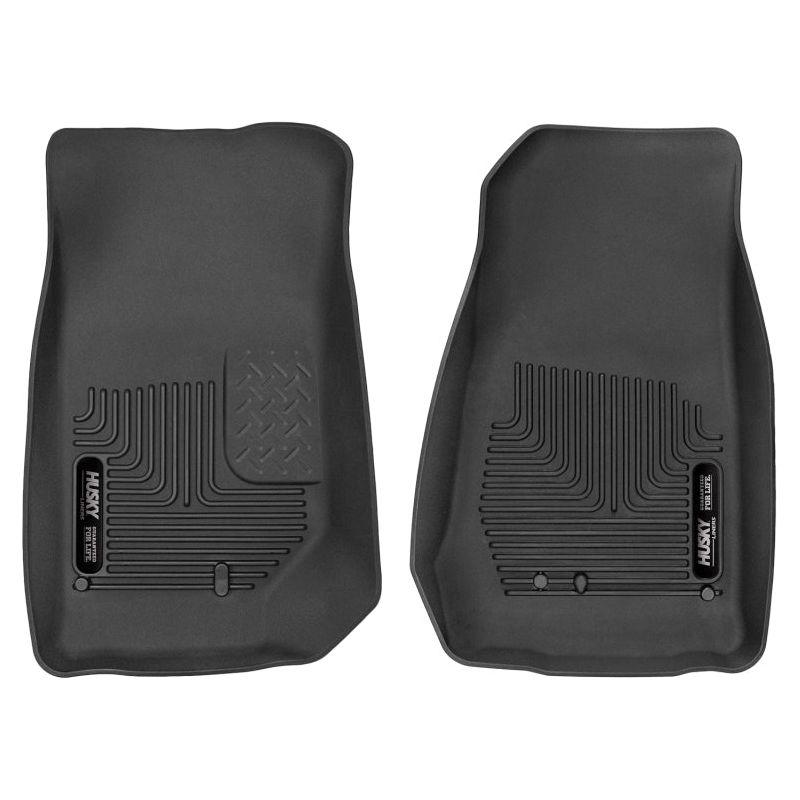 Husky Liners 2007-2014 Jeep Wrangler (2Dr/4Dr Unlimited) X-Act Contour Black Front Floor Liners-Floor Mats - Rubber-Husky Liners-HSL53571-SMINKpower Performance Parts