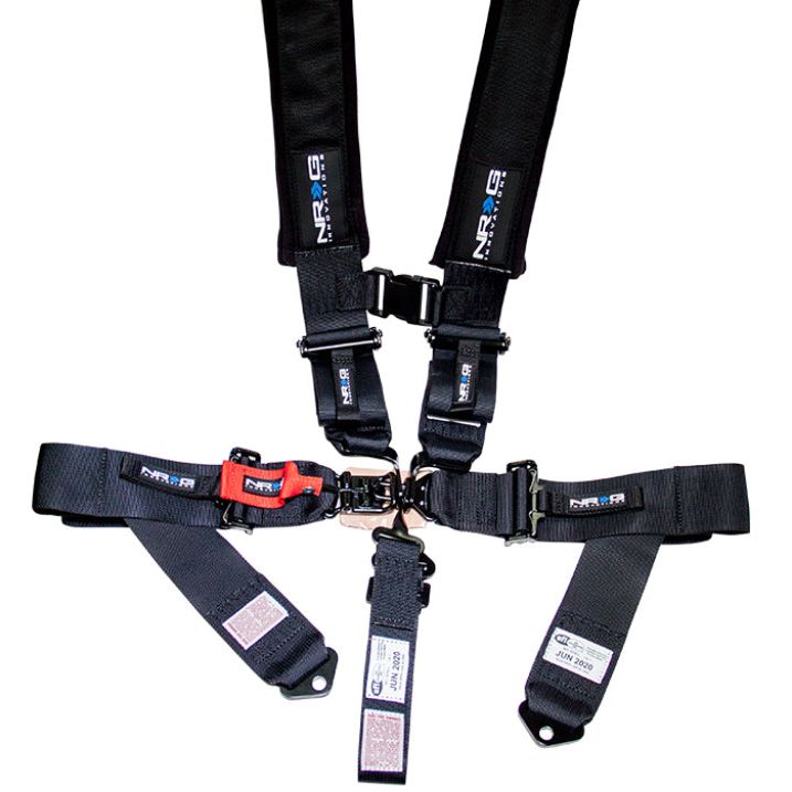 NRG SFI 16.1 5PT 3in. Seat Belt Harness / Latch Link - Black-Seat Belts & Harnesses-NRG-NRGSBH-5PCBK-SMINKpower Performance Parts