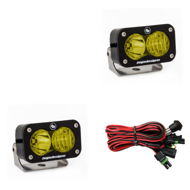 Baja Designs S2 Pro Driving/Combo Pair LED - Amber-Light Bars & Cubes-Baja Designs-BAJ487813-SMINKpower Performance Parts