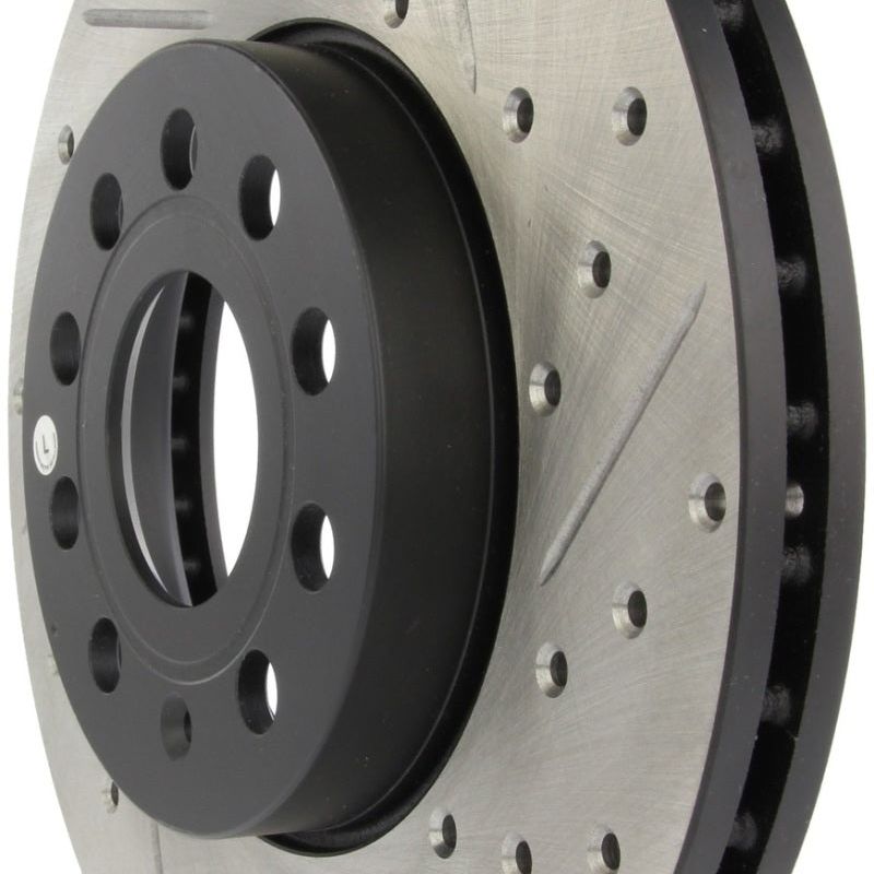 StopTech Slotted & Drilled Sport Brake Rotor-Brake Rotors - Slot & Drilled-Stoptech-STO127.33110L-SMINKpower Performance Parts