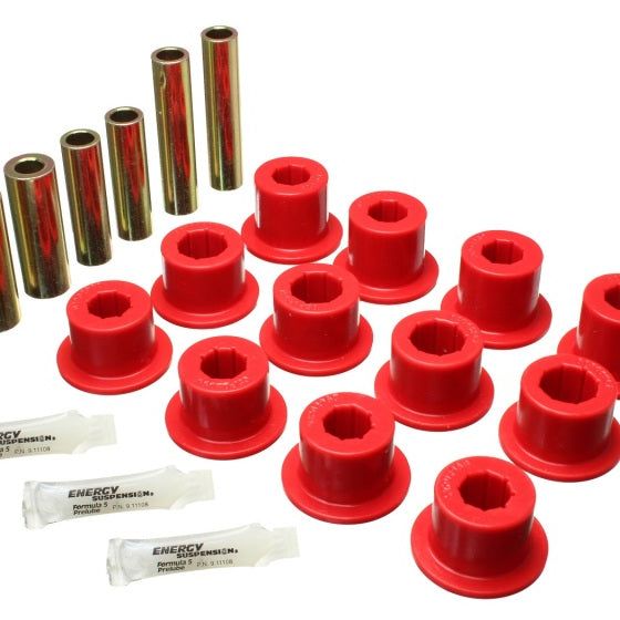 Energy Suspension 07-21 Toyota Tundra Red Rear Leaf Spring Shackle Bushing Set - SMINKpower Performance Parts ENG8.2117R Energy Suspension