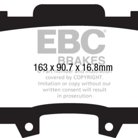 EBC 15+ Ford Mustang 2.3 Turbo Performance Pkg Yellowstuff Front Brake Pads-Brake Pads - Performance-EBC-EBCDP43042R-SMINKpower Performance Parts