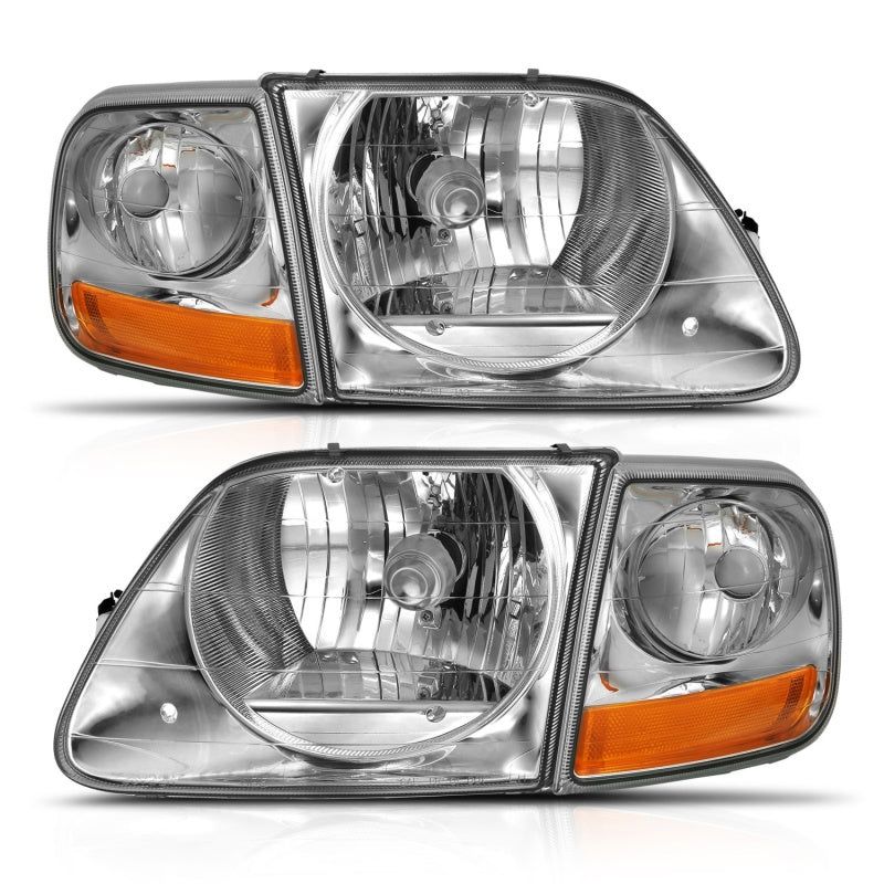 ANZO 1997-2003 Ford F-150 Crystal Headlight G2 Clear With Parking Light-Headlights-ANZO-ANZ111438-SMINKpower Performance Parts