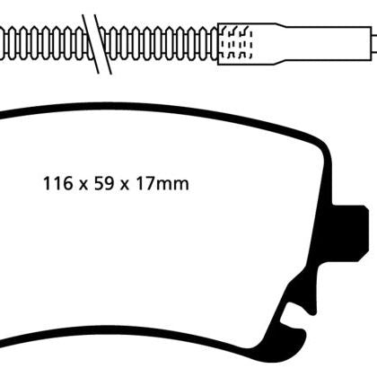 EBC 09-11 Audi A6 Quattro 3.0 Supercharged Yellowstuff Rear Brake Pads-Brake Pads - Performance-EBC-EBCDP41470R-SMINKpower Performance Parts