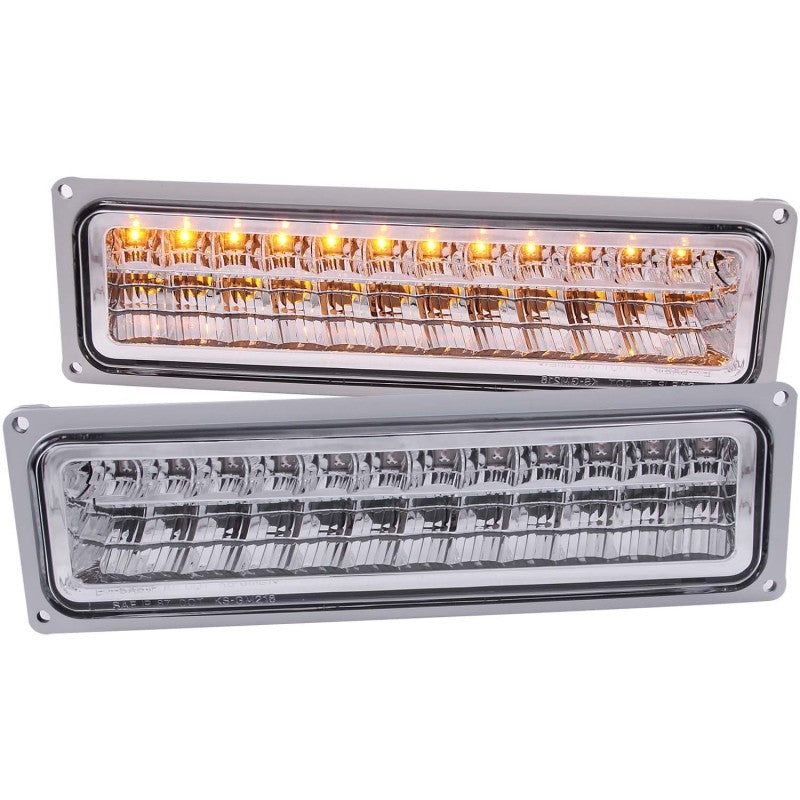 ANZO 1988-1998 Chevrolet C1500 LED Parking Lights Chrome-Lights Corner-ANZO-ANZ511048-SMINKpower Performance Parts