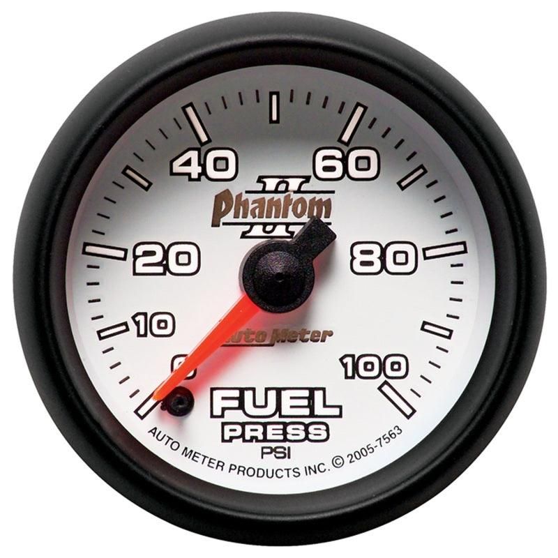 Autometer Phantom II 52.4mm Full Sweep Electronic 0-100psi Fuel Pressure Guage - autometer-phantom-ii-52-4mm-full-sweep-electronic-0-100psi-fuel-pressure-guage