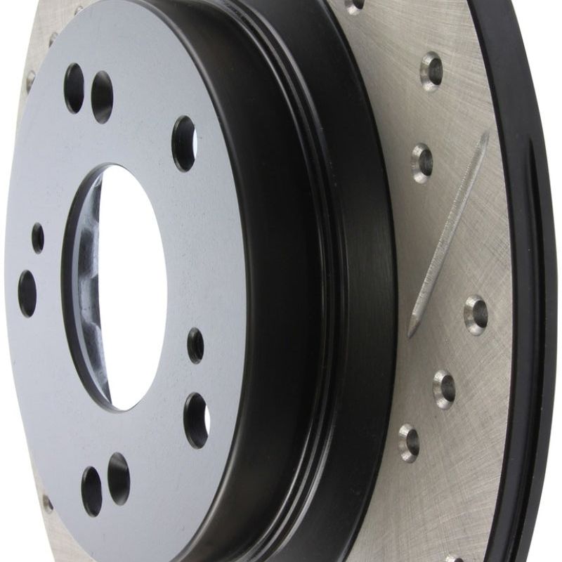 StopTech 00-09 S2000 Slotted & Drilled Left Rear Rotor-Brake Rotors - Slot & Drilled-Stoptech-STO127.40050L-SMINKpower Performance Parts