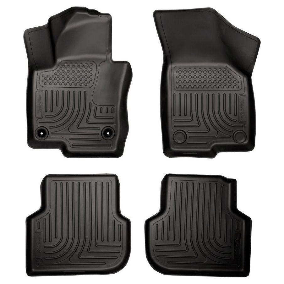 Husky Liners 2011 Volkswagen Jetta (Sedan) WeatherBeater Combo Black Floor Liners-Floor Mats - Rubber-Husky Liners-HSL98831-SMINKpower Performance Parts