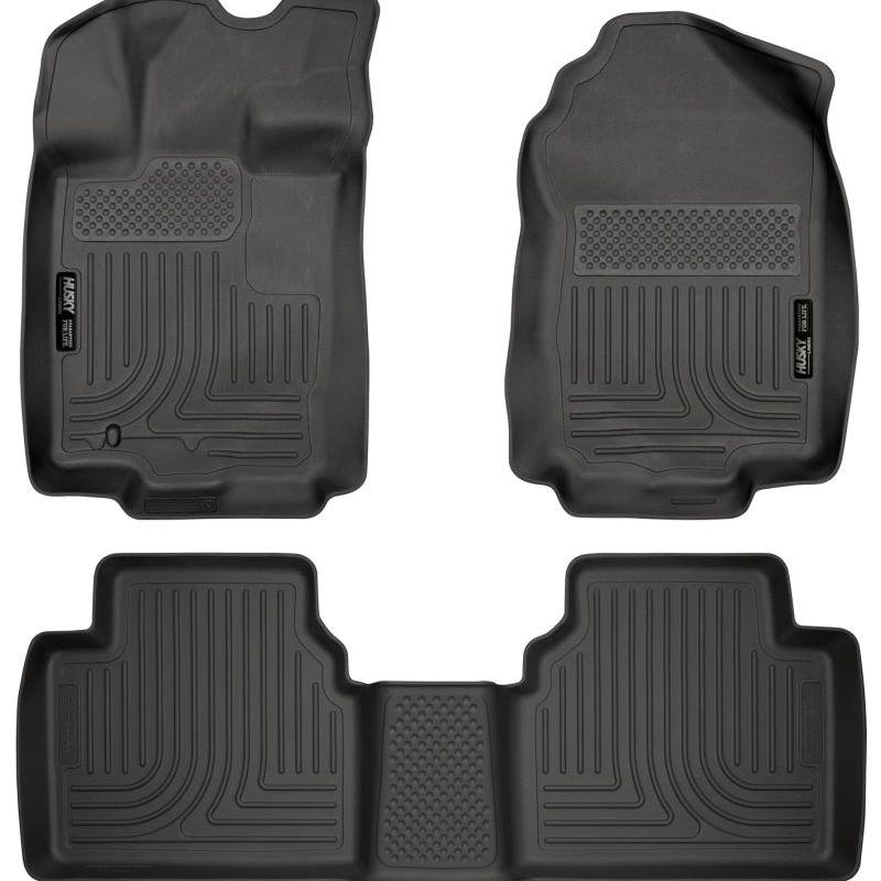 Husky Liners 10-12 Ford Fusion/Lincoln MKZ (FWD) WeatherBeater Combo Black Floor Liners-Floor Mats - Rubber-Husky Liners-HSL98361-SMINKpower Performance Parts