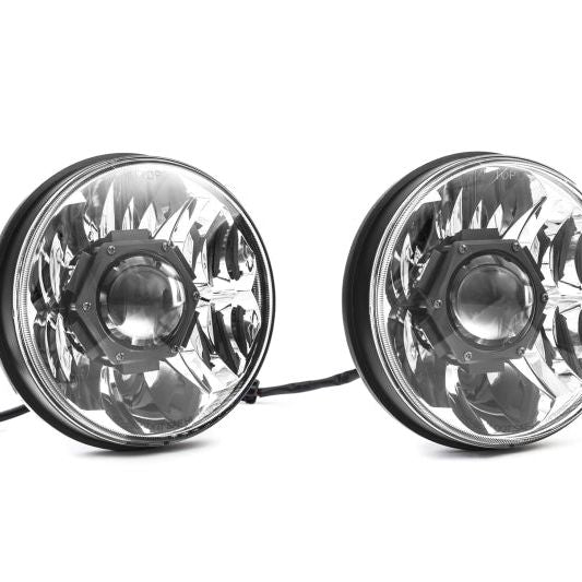 KC HiLiTES 07-18 Jeep JK (Not for Rubicon/Sahara) 7in. Gravity LED Pro DOT Headlight (Pair Pack Sys)-Headlights-KC HiLiTES-KCL42341-SMINKpower Performance Parts