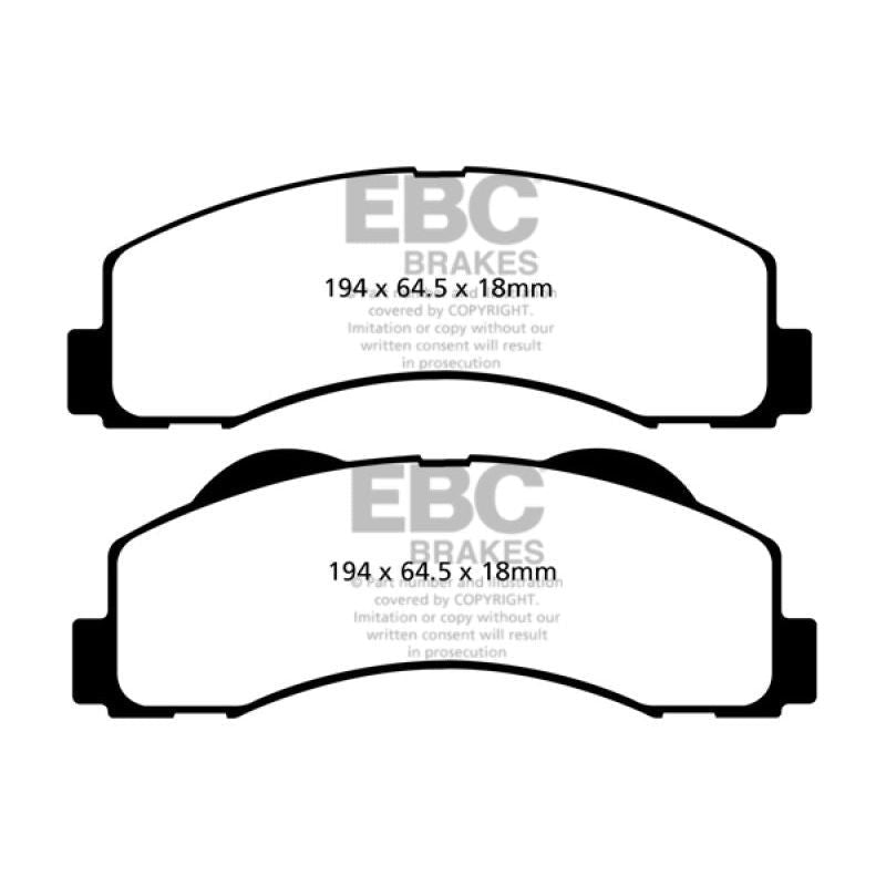 EBC 15+ Ford Expedition 3.5 Twin Turbo 2WD Greenstuff Front Brake Pads-Brake Pads - Performance-EBC-EBCDP61855-SMINKpower Performance Parts