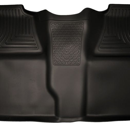 Husky Liners 07-13 Chevy Silverado 1500/2500HD Crew Cab PU Weatherbeater Black 2nd Seat Floor Liner-Floor Mats - Rubber-Husky Liners-HSL19201-SMINKpower Performance Parts