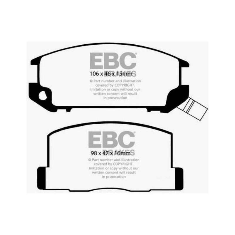 EBC 85-90 Toyota MR2 1.6 Yellowstuff Rear Brake Pads-Brake Pads - Performance-EBC-EBCDP4602R-SMINKpower Performance Parts