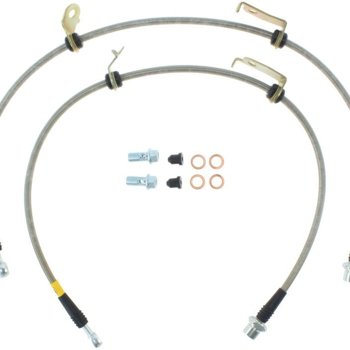 StopTech 11-17 Lexus CT200h Stainless Steel Front Brake Lines-Brake Line Kits-Stoptech-STO950.44029-SMINKpower Performance Parts
