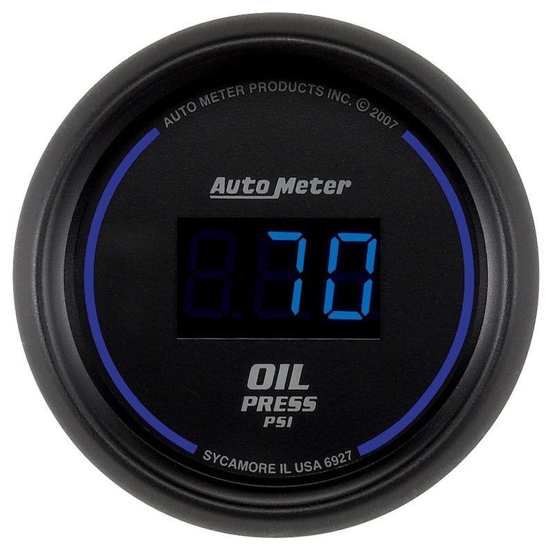 Autometer Cobalt Digital 52.4mm Black 0-100psi Oil Pressure Gauge-Gauges-AutoMeter-ATM6927-SMINKpower Performance Parts