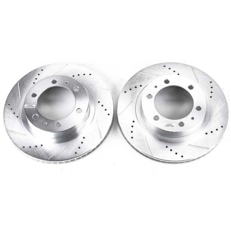 Power Stop 03-09 Toyota 4Runner Front Evolution Drilled & Slotted Rotors - Pair - SMINKpower Performance Parts PSBJBR1121XPR PowerStop