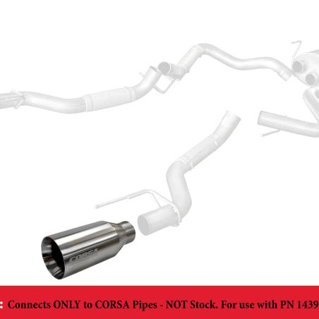 Corsa 2017 Ford F-150 Raptor 3in Inlet / 5in Outlet Satin Polished Tip Kit (For Corsa Exhaust Only)-Tips-CORSA Performance-COR14051-SMINKpower Performance Parts