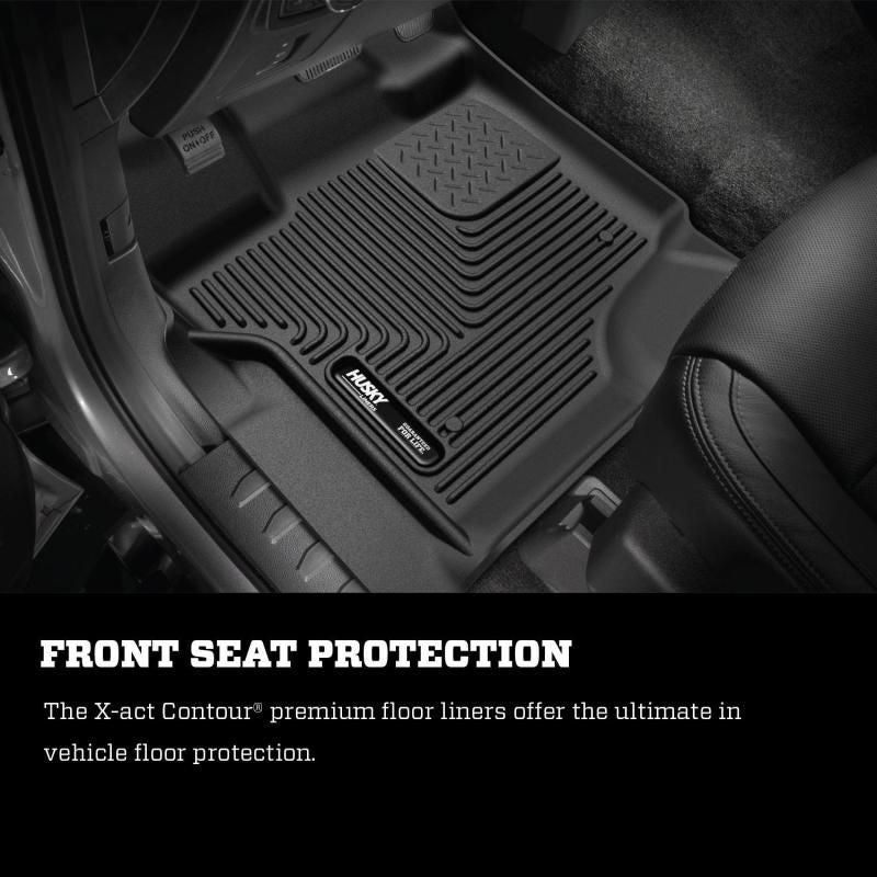 Husky Liners 21-23 Ford F-150 CC SC X-Act Contour Front & Second Row Seat Floor Liners - Black - SMINKpower Performance Parts HSL53468 Husky Liners