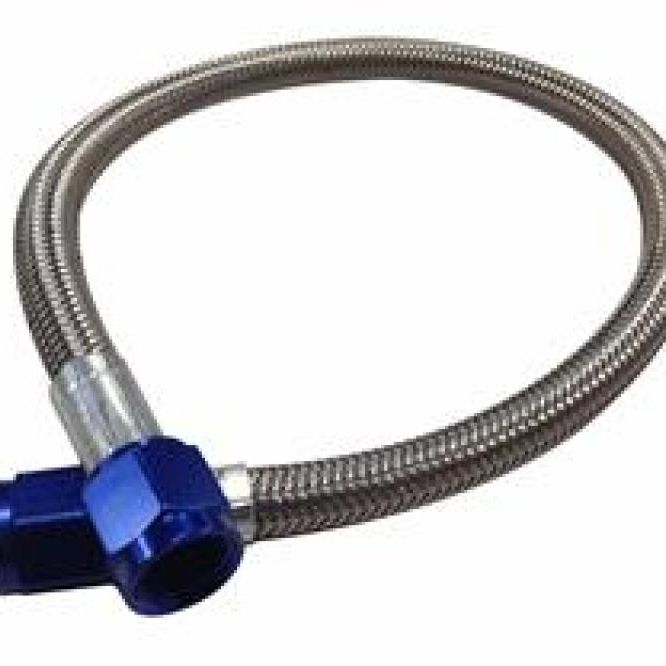 Fragola -4AN Hose Assembly Straight x Straight 36in Blue Nuts Nitrous Supply Line (3 Feet) - SMINKpower Performance Parts FRA360036-BU Fragola