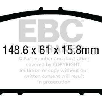 EBC 13+ Honda Accord Coupe 2.4 EX Yellowstuff Front Brake Pads-Brake Pads - Performance-EBC-EBCDP43014R-SMINKpower Performance Parts